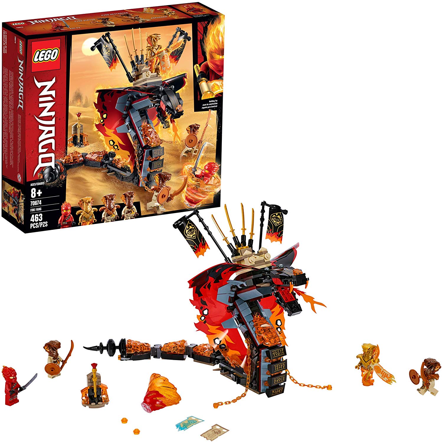 Lego Ninjago 70674 Fire Snake (463 Pieces)