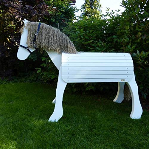 Holzspielzeug-Peitz White Vaulting Horse Small Uncle Wooden Horse Game Horse 7033