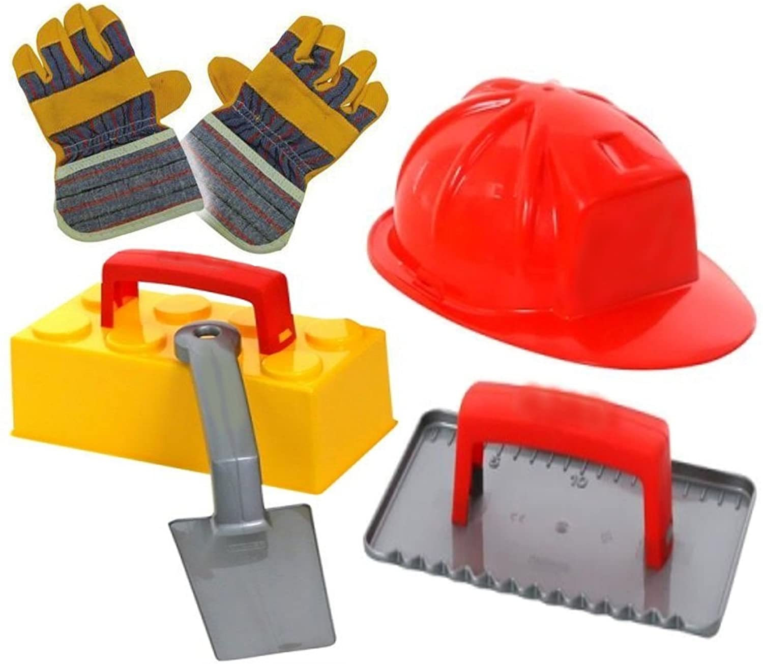 KSS Sand Toy Set Brick Helmet, Sand Stone, Trowel, Plastering Trowel Work G