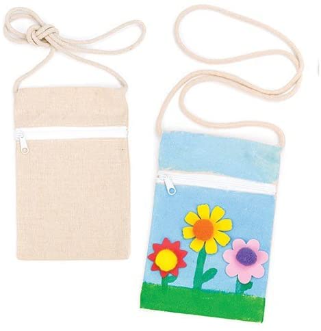 Plain Fabric Shoulder Purses For Children To Paint, Decorate