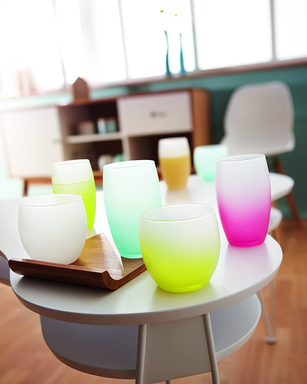 Luminarc Frost Glasses, Set of 6, Deep Glass, Blue, Contenance: 36 cl