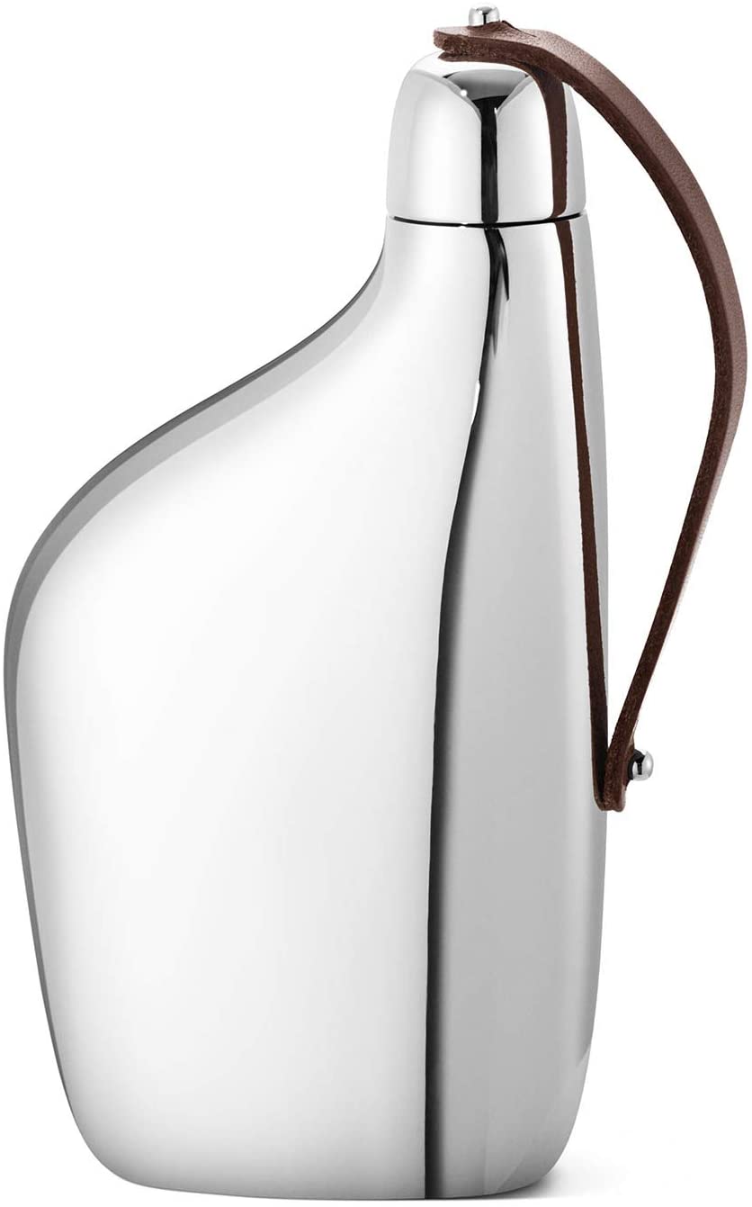 Georg Jensen Sky Stainless Steel Hip Flask 0.15 Litre High-Gloss