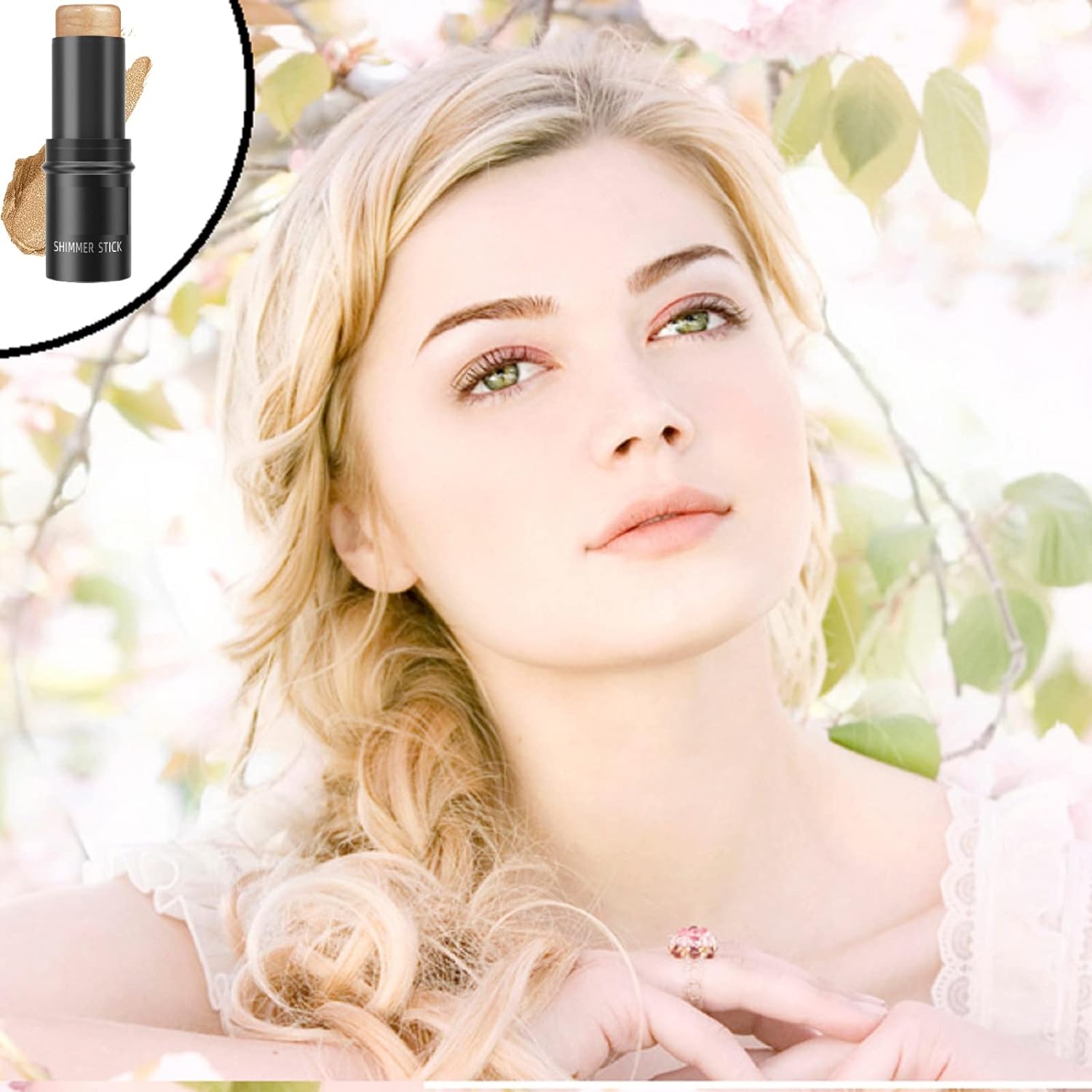 Matte Highlight Blush Stick, Blush Highlighter Contouring Pen, Creamy Stick Blush Highlighter, Blush Cream for Cheeks, Lips, Eyes and Contours, Brighten the Face, Highlighter, for Mature Skin