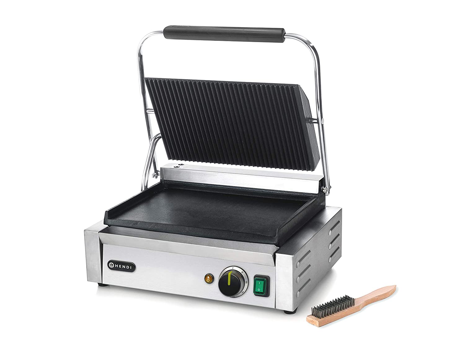 Hendi Contact Grill Panini, Top And Bottom Smooth