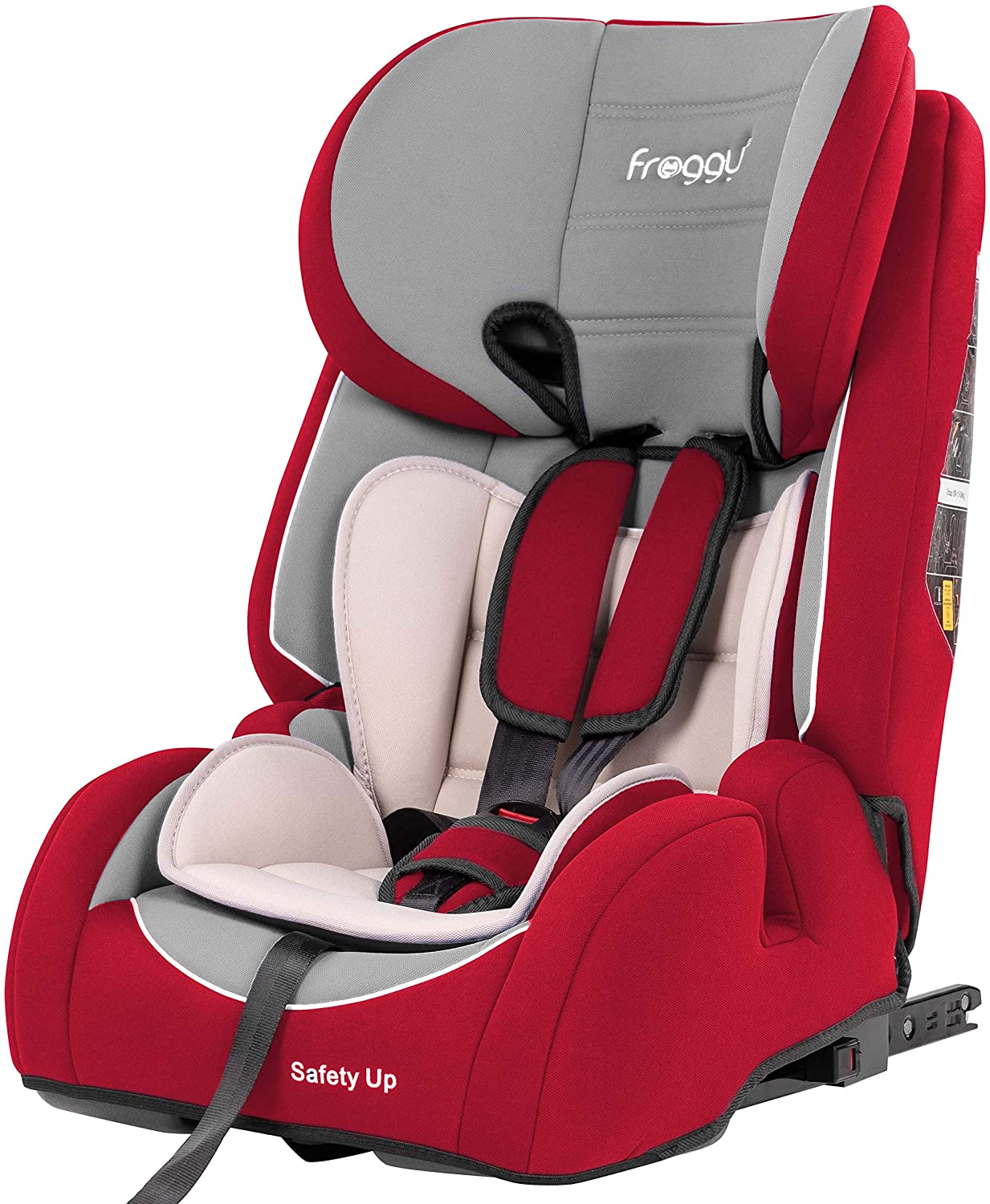 Froggy® Safety Up Children’s Car Seat with ISOFIX Group I/II/III (9-36 kg) + ECE R44/04 Safety Standard + 5-Point Safety Belt, Adjustable Headrest, blue