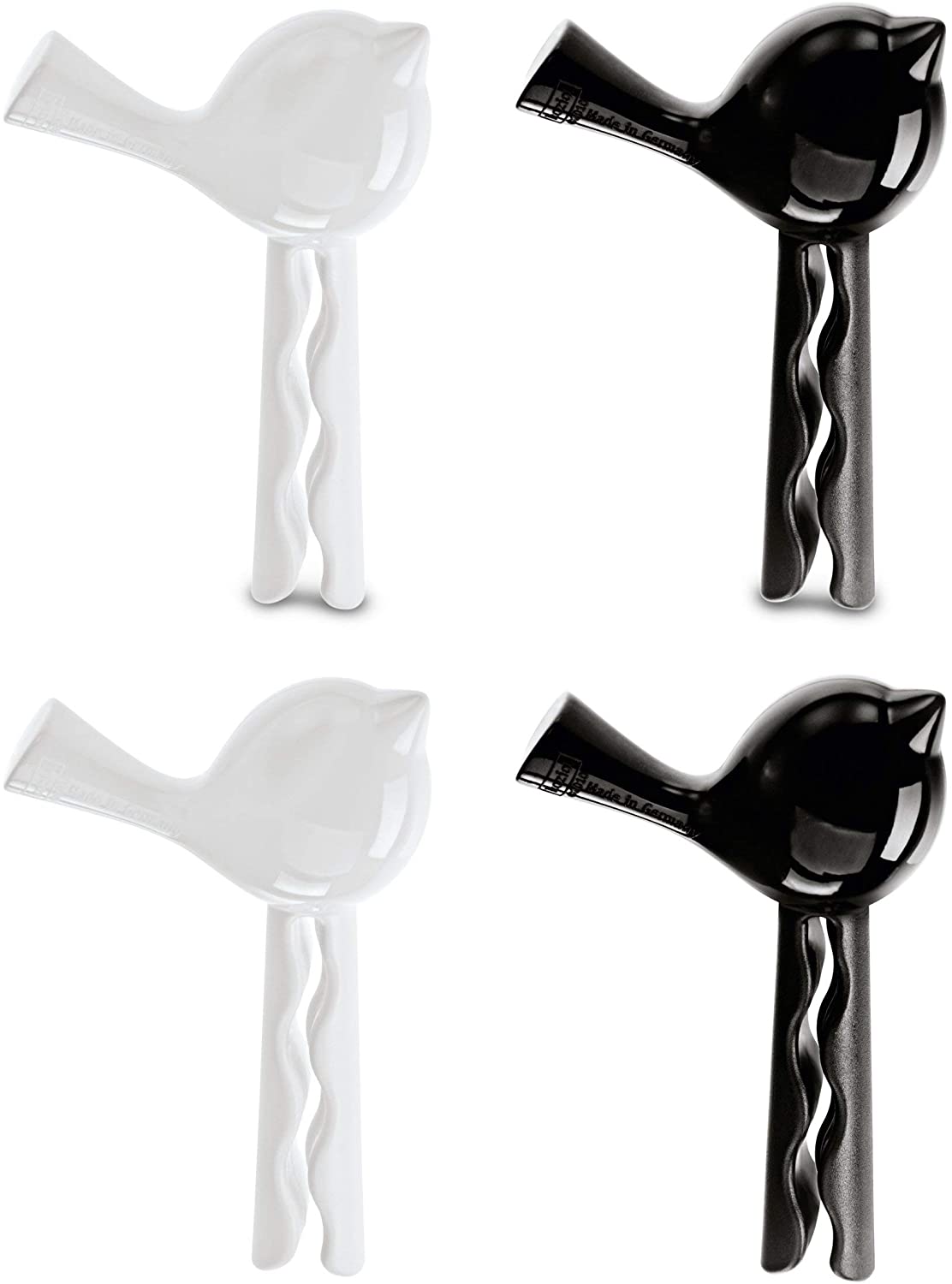 Koziol Bag Clip Pi: P Set Of 4,Assorted Solid Black / White