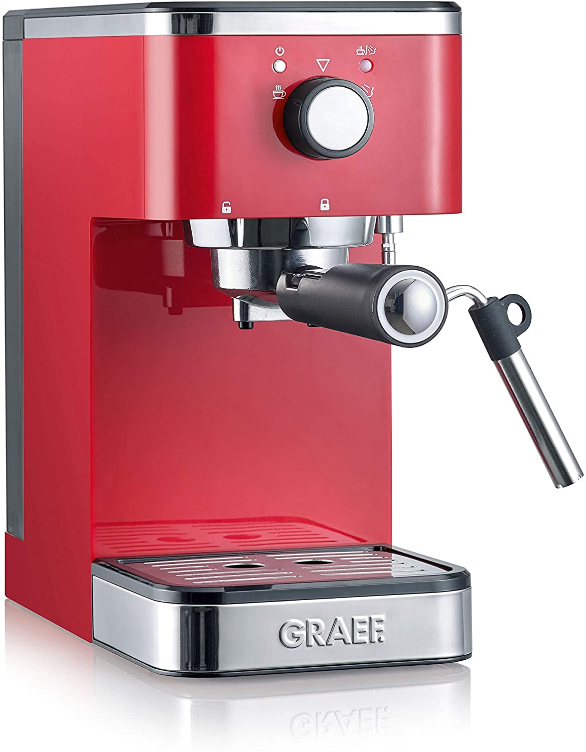Graef ES403EU Salita Portafilter Espresso Machine, 1400, Red
