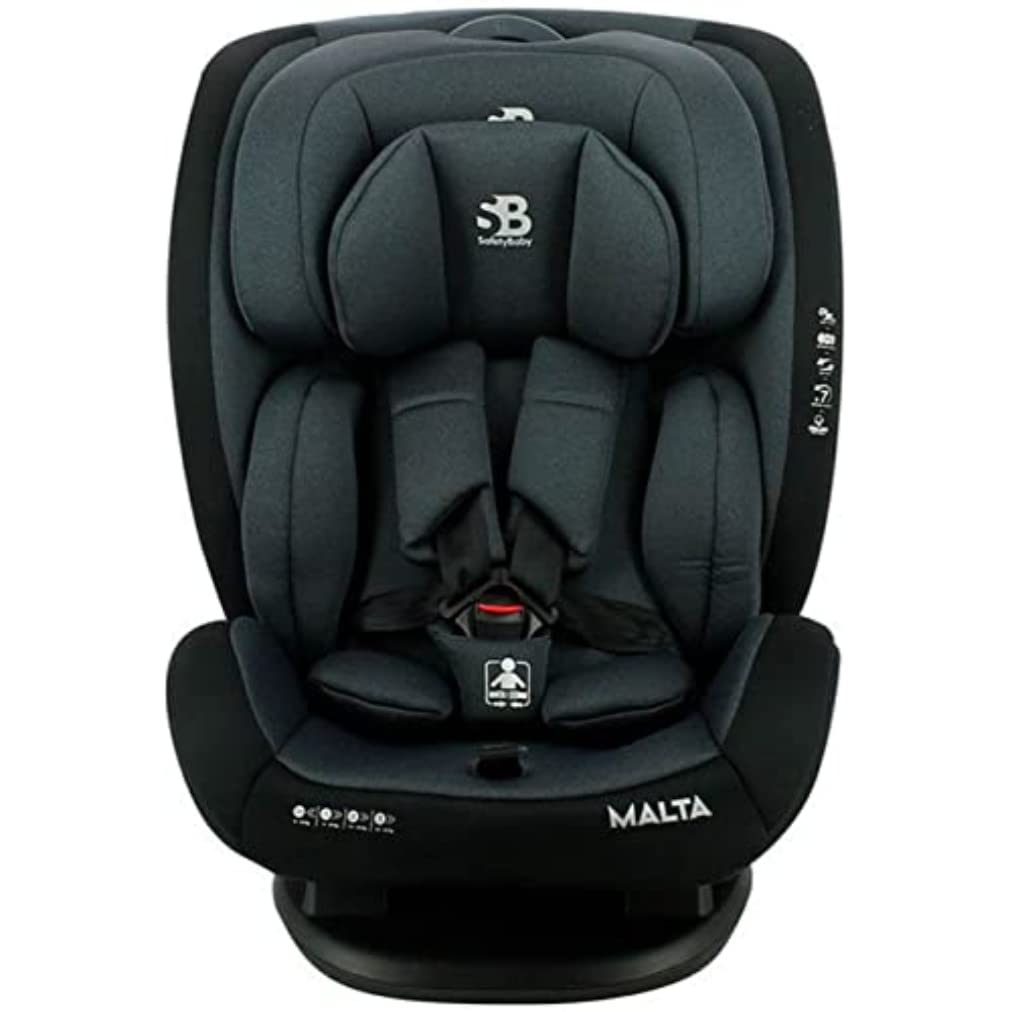 Nania Safety Baby - MALTA GRP 0+/1/2/3 (0-36 kg) - Car Recliner Seat - Reverse Facing 0-18 kg (Grey)