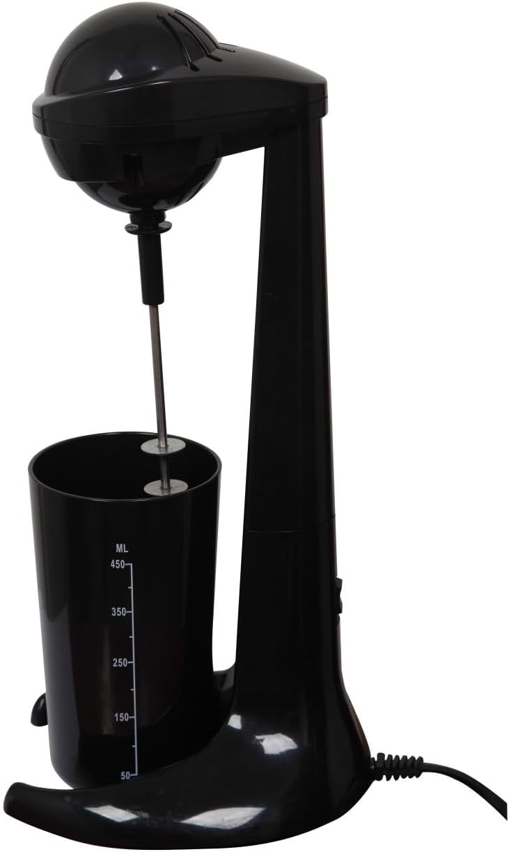 Rosberg Electric Stand Mixer for Frappe Milkshakes Hand Blender, 100 W, 2 Speeds, Metal Whisk (Black)