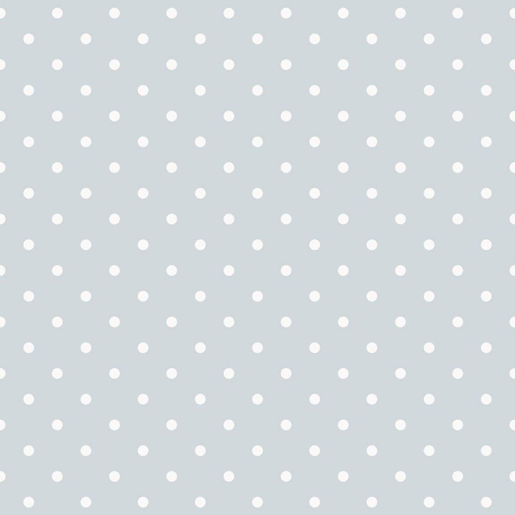 A Vintage Book 1677 Non-Woven Wallpaper Polka Dots on Light Blue Matte Whit