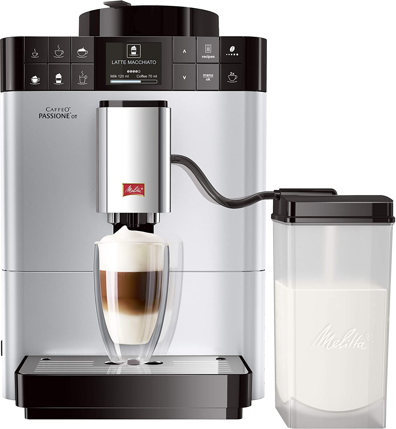 Melitta F53/1-101 Passione OT, Fully Automatic Coffee Machine - Silver