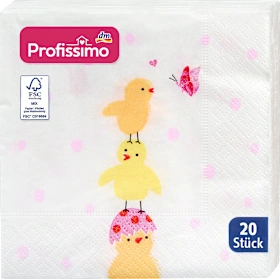 Cocktail napkins \"chick pyramid\" (25x25 cm), 20 pcs