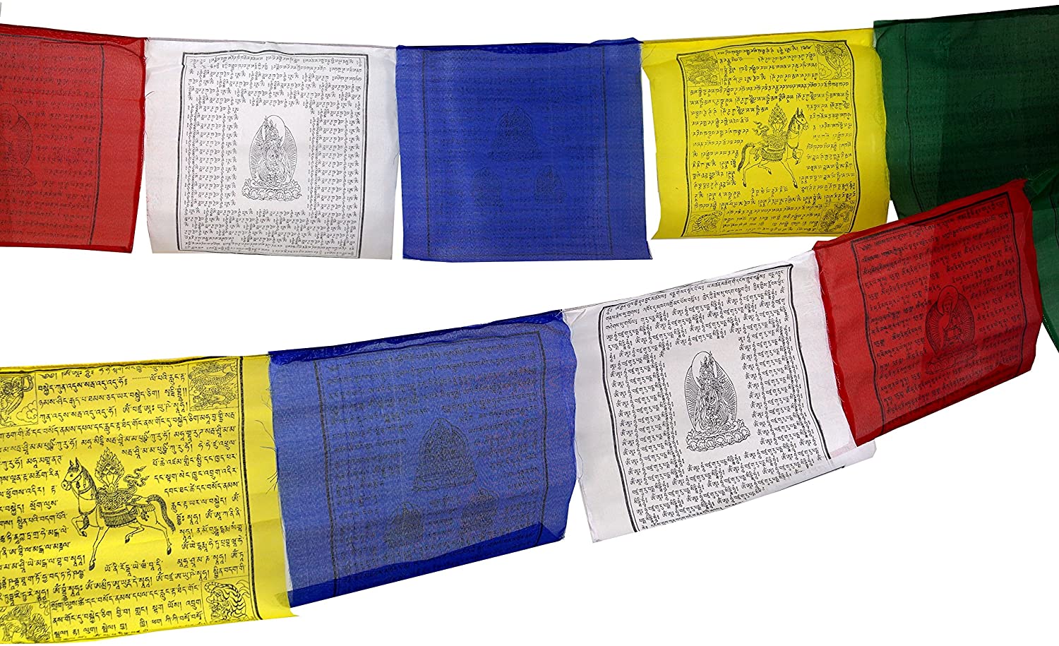 Guru-Shop Tibetan Prayer Flags In Various Lengths - 10 Pennants / Viscose P