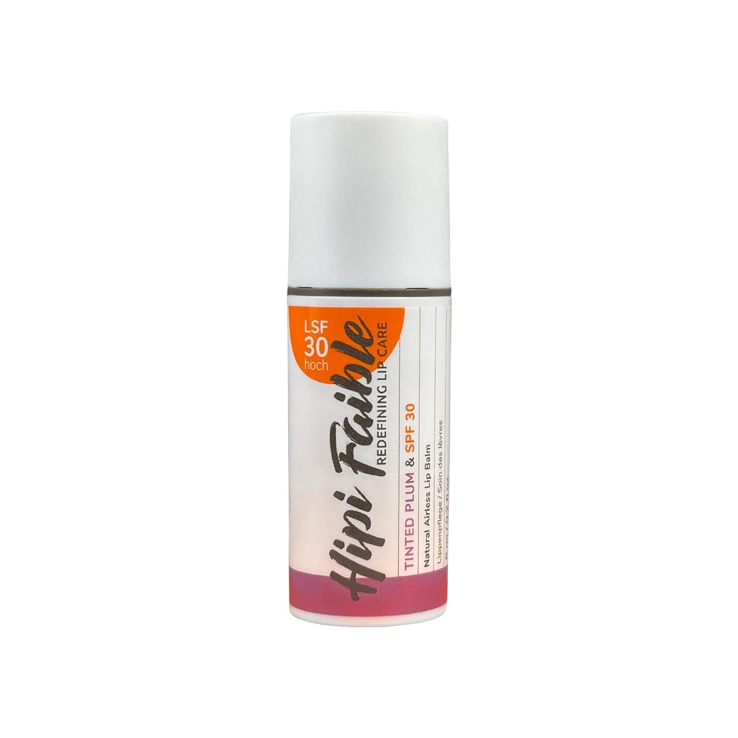 Hipi Faible Tinted Plum & SPF 30 Lip Care in Pump Dispenser with SPF 30 and Colour 6 ml