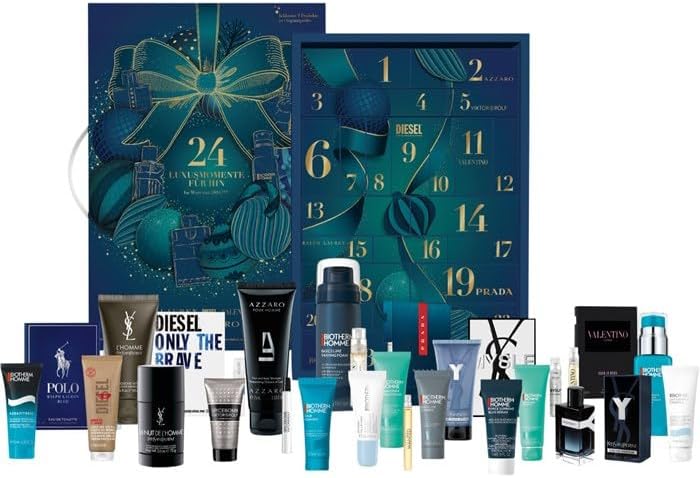 Lorèal Advent Calendar 2023 Men\'s Beauty Multibrand Edition Value 350 €, 24 Care Beauty Cosmetics Advent Calendar for Men, Christmas Calendar Men
