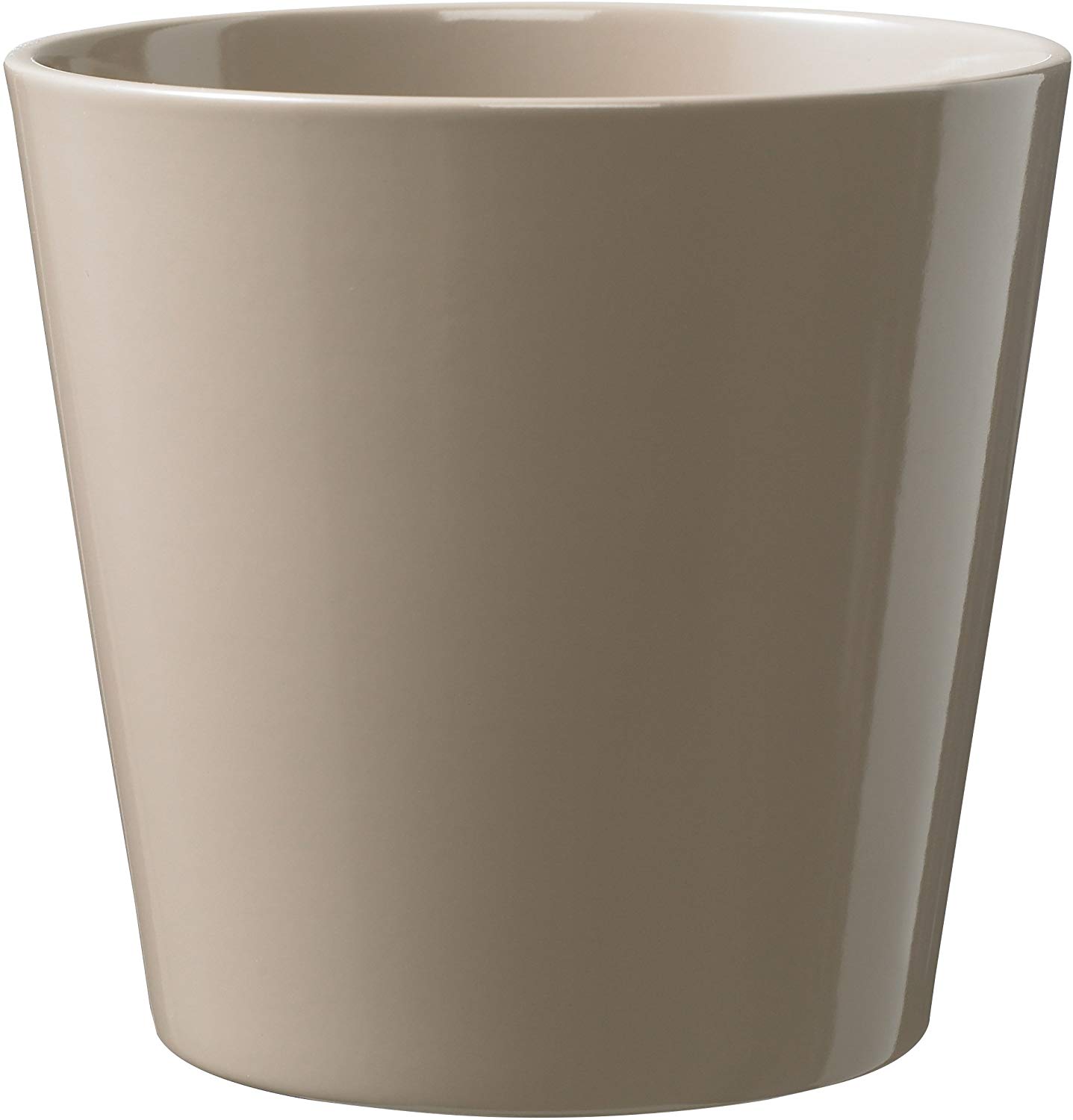 Soendgen Ceramic Flower Plant Pots, Dallas Style, Taupe