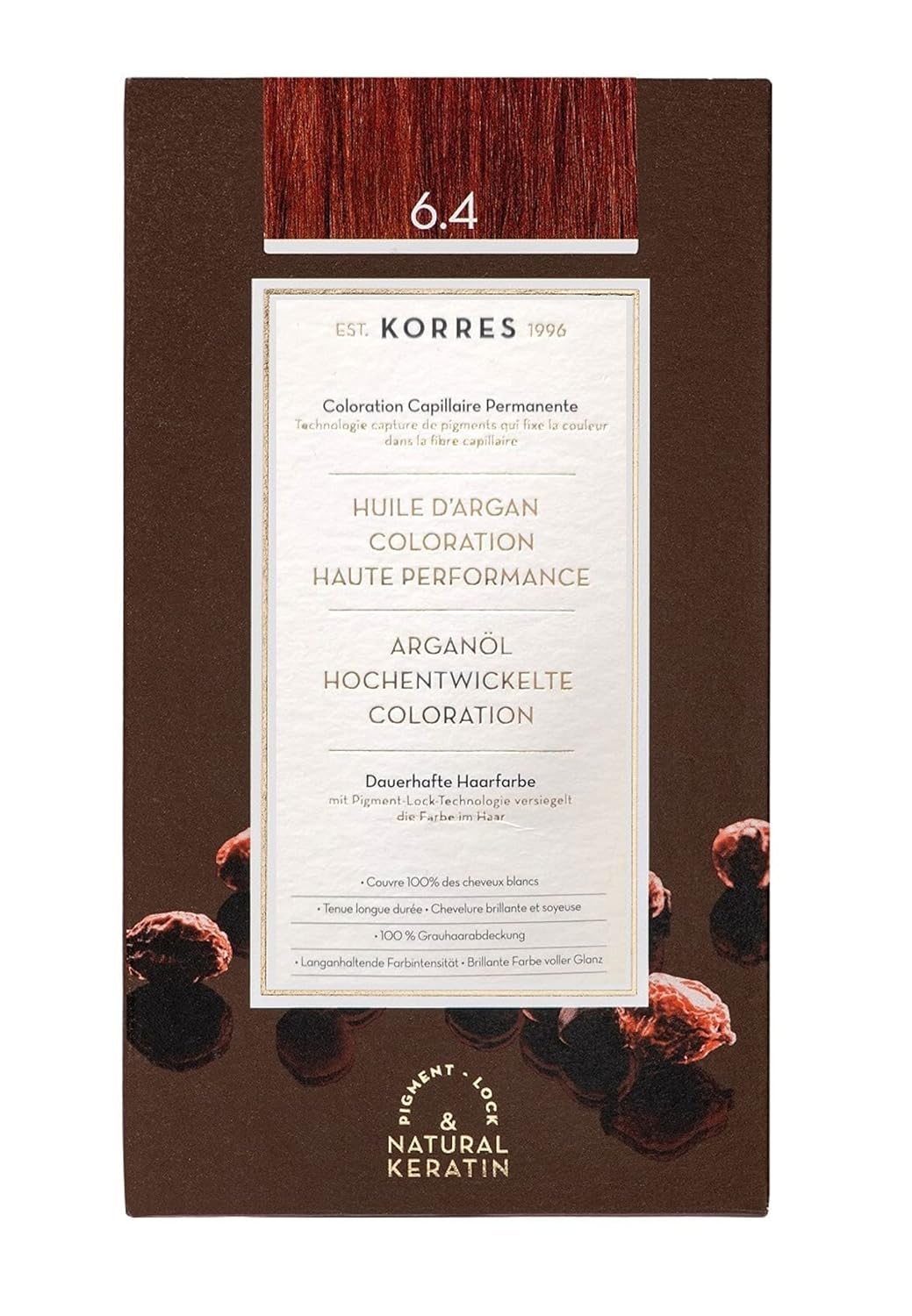 Korres Argan Oil Advanced Colorant 145ml 6.4 Copper Dark Blonde