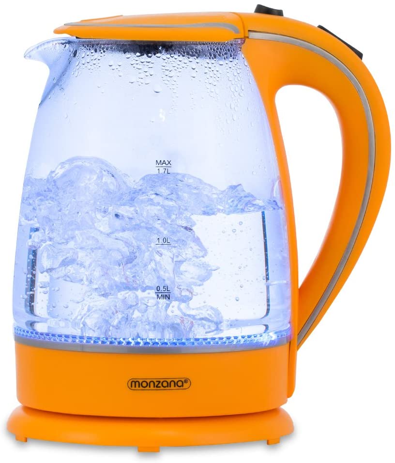 Kettle 1.7L Assorted Colours Teapot Kettle 2200 W Wireless LED Interior Lighting 360 °