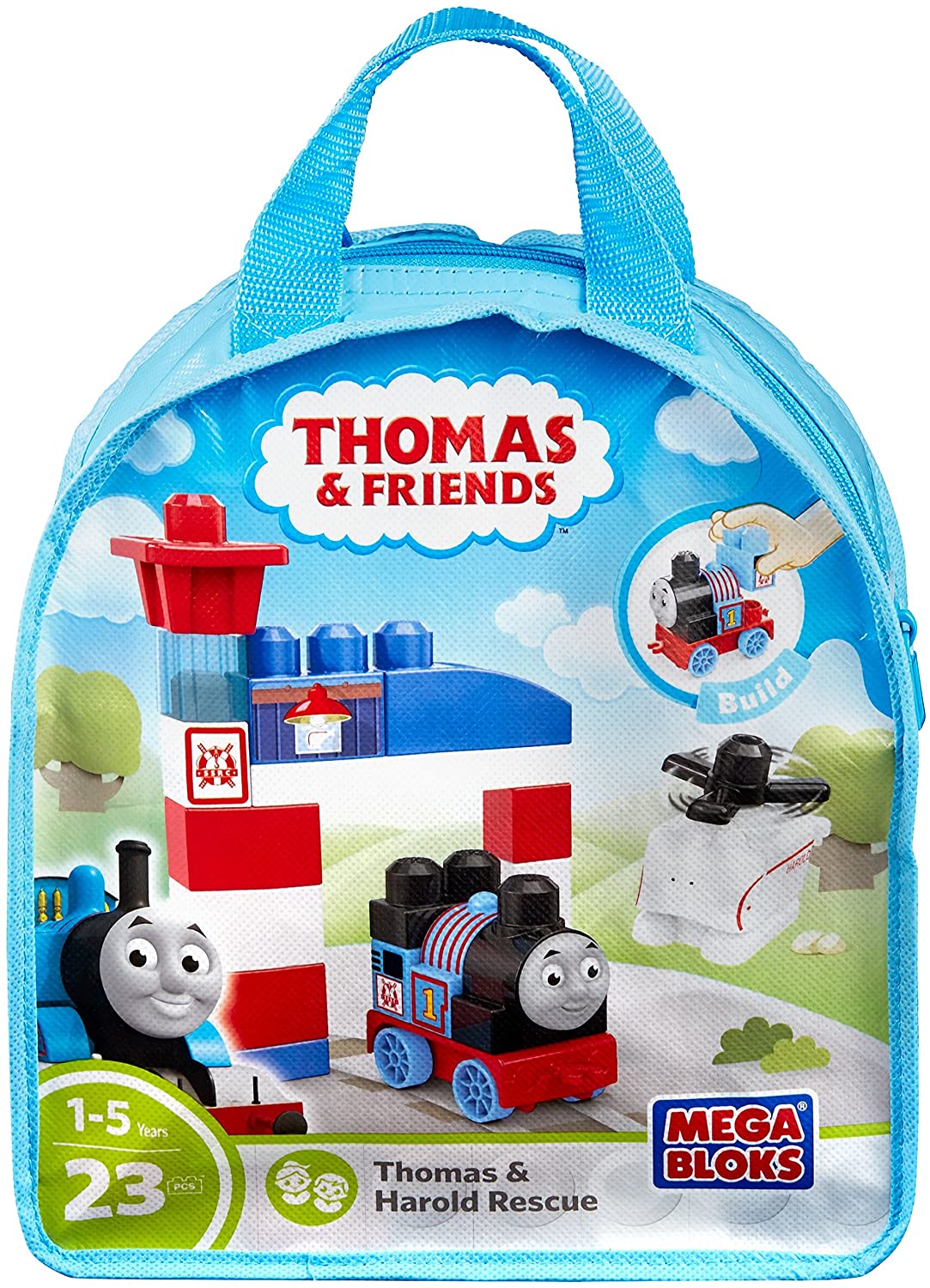 Mega Bloks Construx 887961397215 900 Dxh55 Thomas And Harold Life Bag, Mult