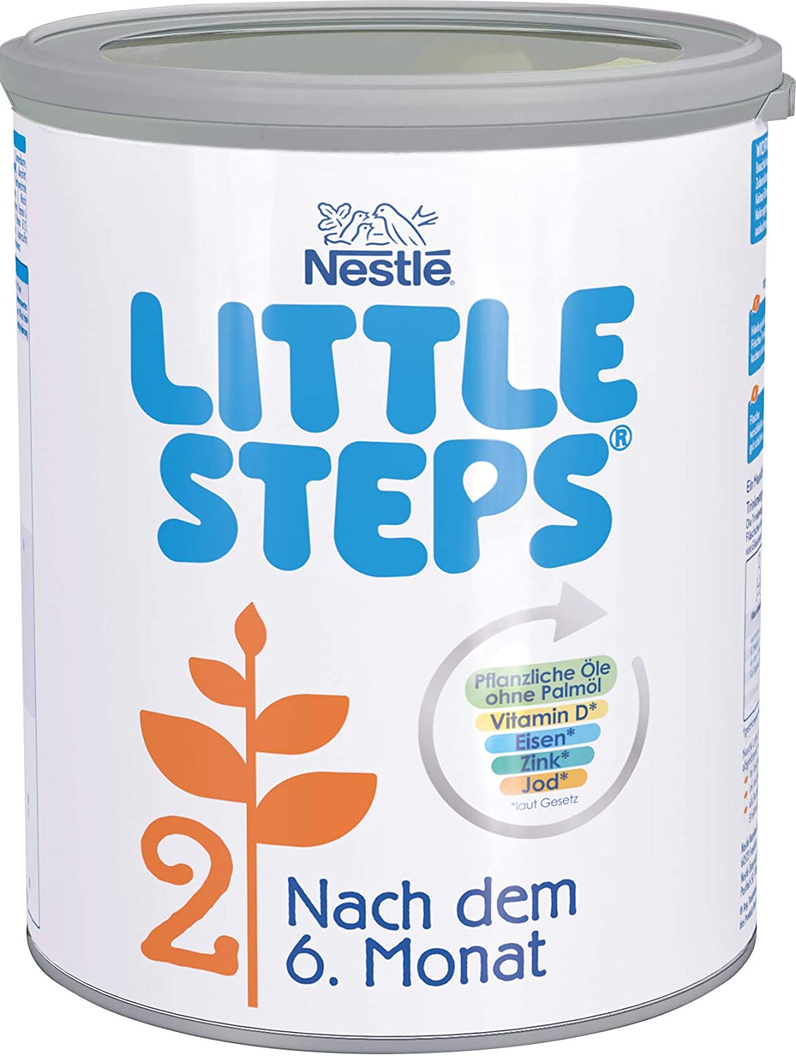 Nestlé LITTLE STEPS 2 Folgemilch im Anschluss an das Stillen, nach dem 6. Monat, 1er Pack (1 x 800g)