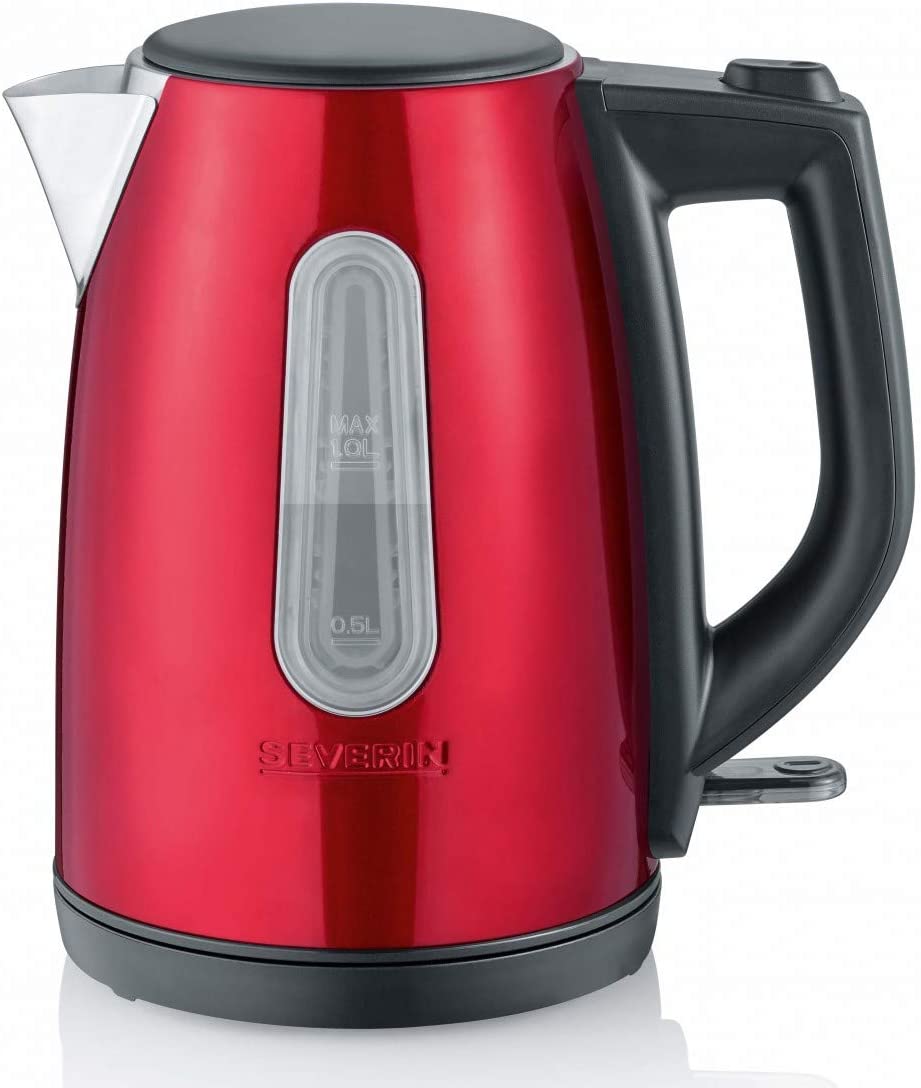 Severin Jug Kettle with 2200 W Power WK 3417 Red Metallic