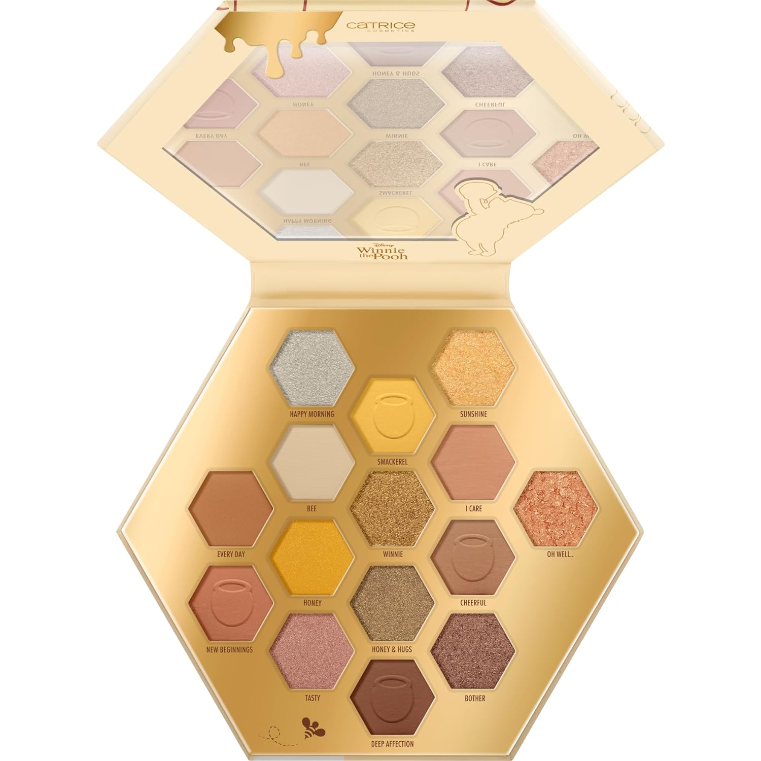 Catrice Disney Winnie the Pooh Eyeshadow Palette, No. 010, Multicoloured, 15 Colours, Long-Lasting, Vegan, No Microplastic Particles, Nanoparticles Free, Parabens Free, Pack of 1 (13.5 g)
