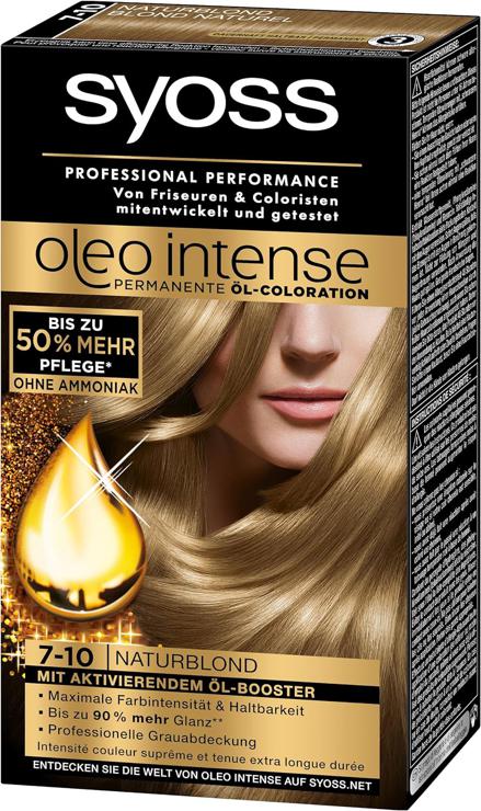 Syoss Oleo Intense Coloration 7-10 Natural Blonde Pack of 3 x 115 ml