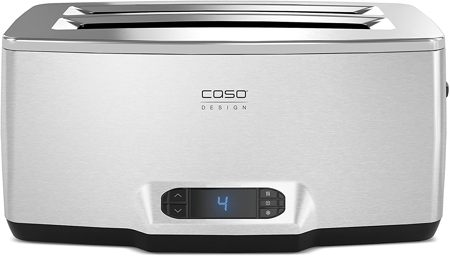 Caso 2779 Inox 4 Design Toaster 4 Slices Made of High-Quality Stainless Steel Automatic Toast Extra Large LCD Display 1800 W Silver
