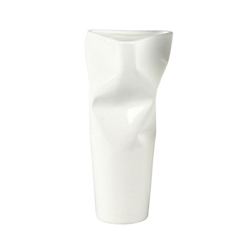 Vase Folded White Gloss 28