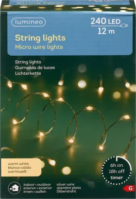 Decorate & set up LED fairy lights, micro outside (240 LED), 1 piece