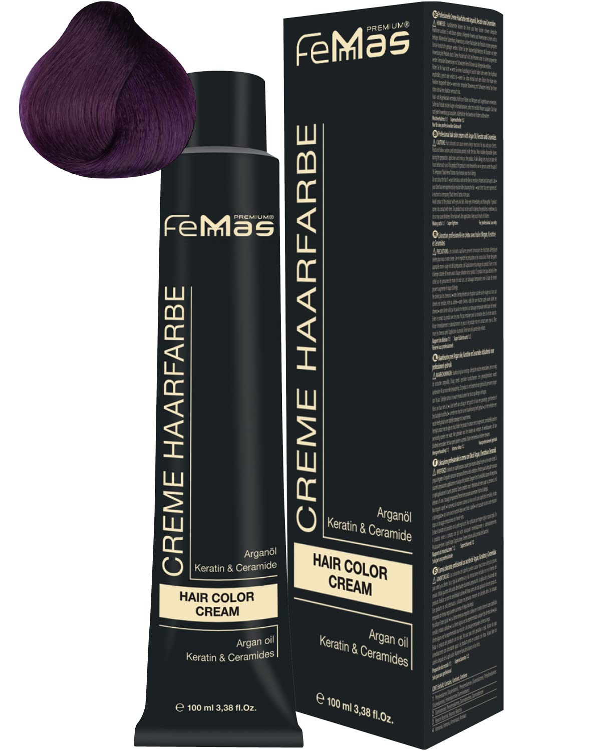 Femmas Hair Colour Cream 100 ml Hair Colour Pure & Mix Violet, purple ‎pure&mix