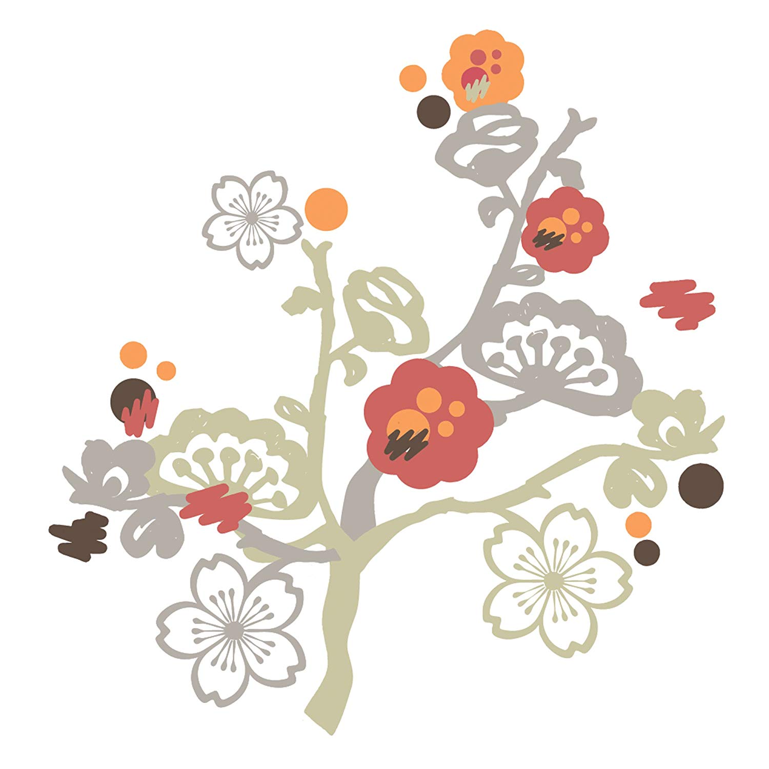 Roommates Repositionable Wall Stickers Garden Of Paradise