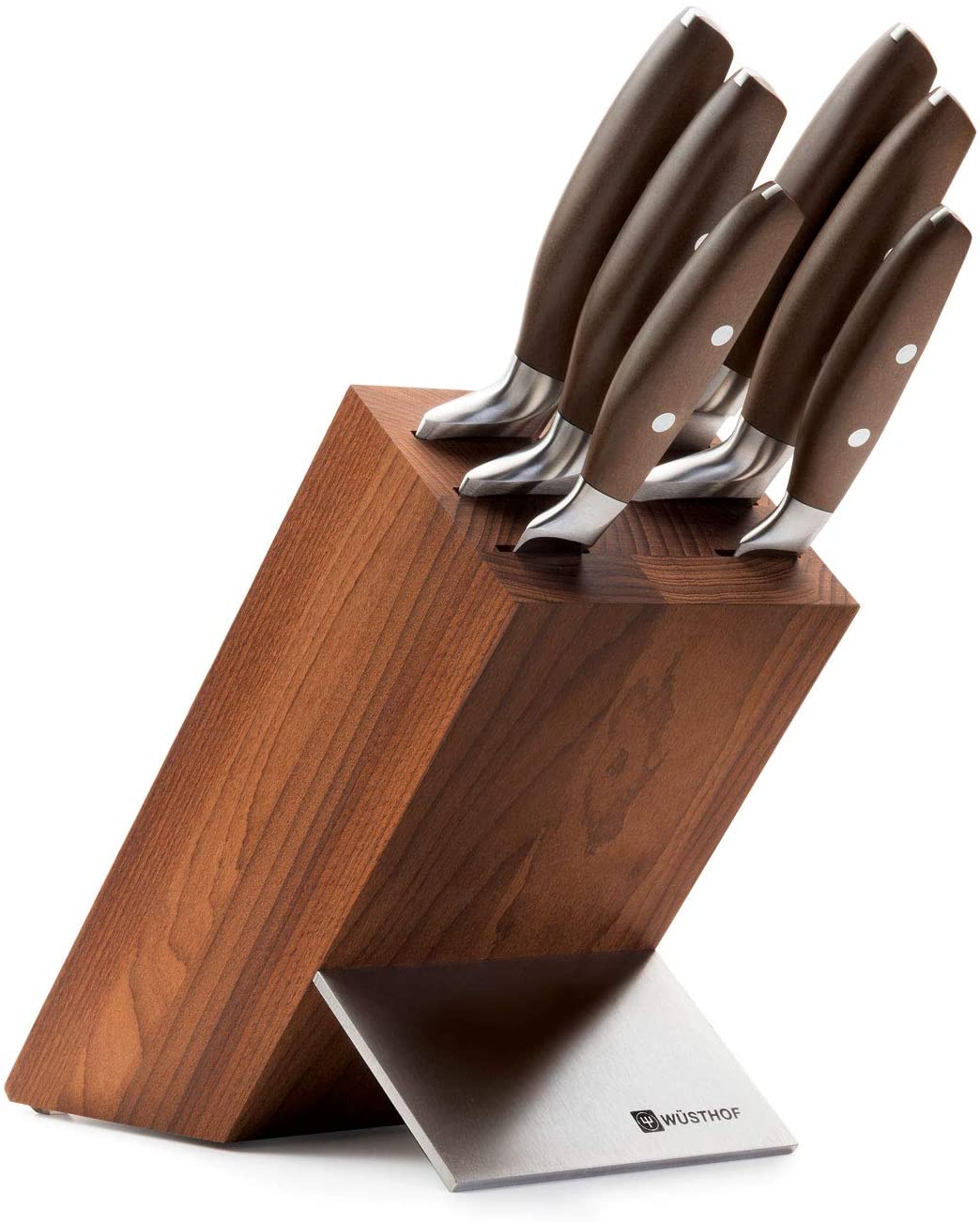 Wusthof Wüsthof Epicure 9854 Knife Block with 6 Chef\'s Knives, Kitchen Knife Set, Beech, Stainless Steel, Very Sharp Knives