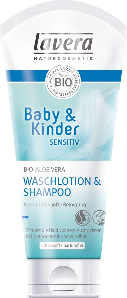 Lavera Organic Baby & Children\'s Sensitive Wash Lotion & Shampoo (2 x 200 ml)