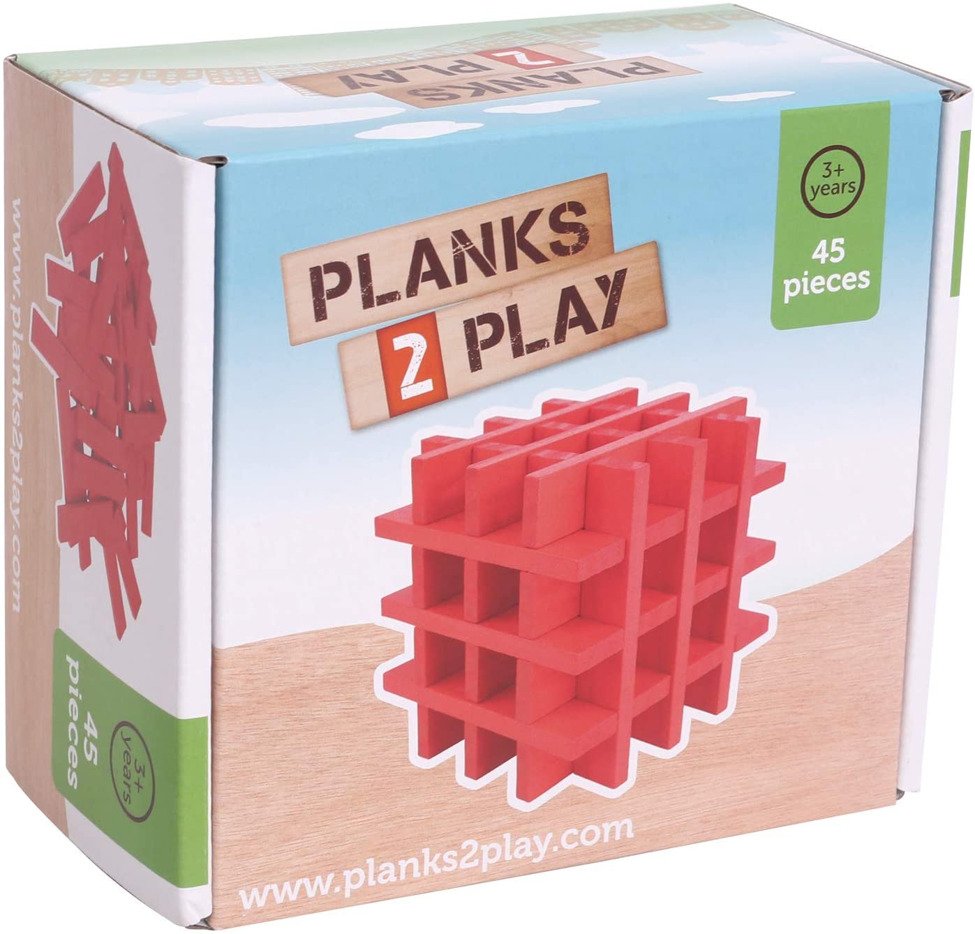 Planks 2 Play - 45 Planks - Red