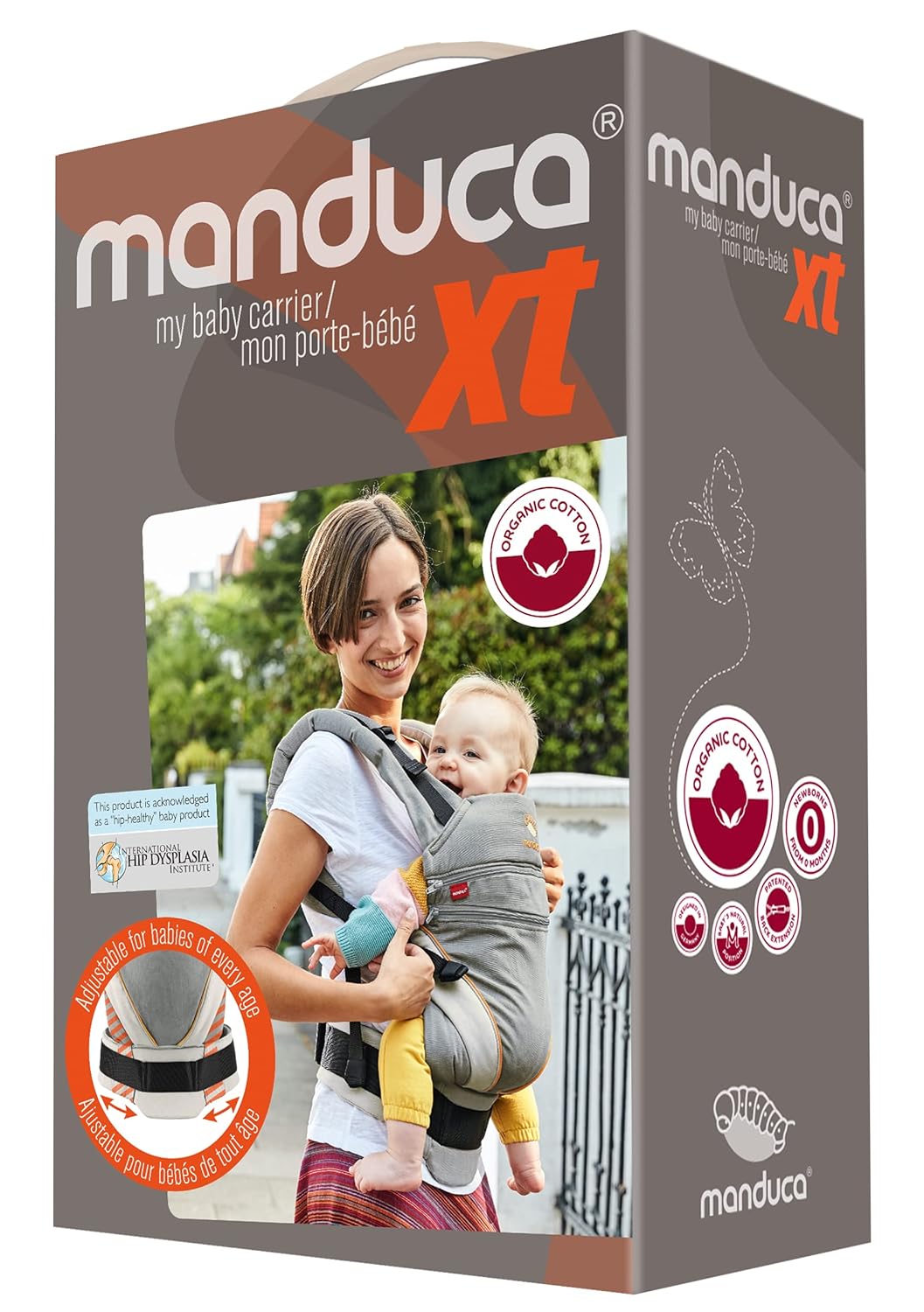 Manduca XT > bellybutton SoftBlossom Light < All-In-One Baby Carrier for Newborns from Birth, Babies & Toddlers (3.5 - 20 kg), Adjustable Seat, 3 Carrying Positions, Organic Cotton