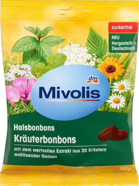 Mivolis Throat sweets, herbal sweets, 125 g