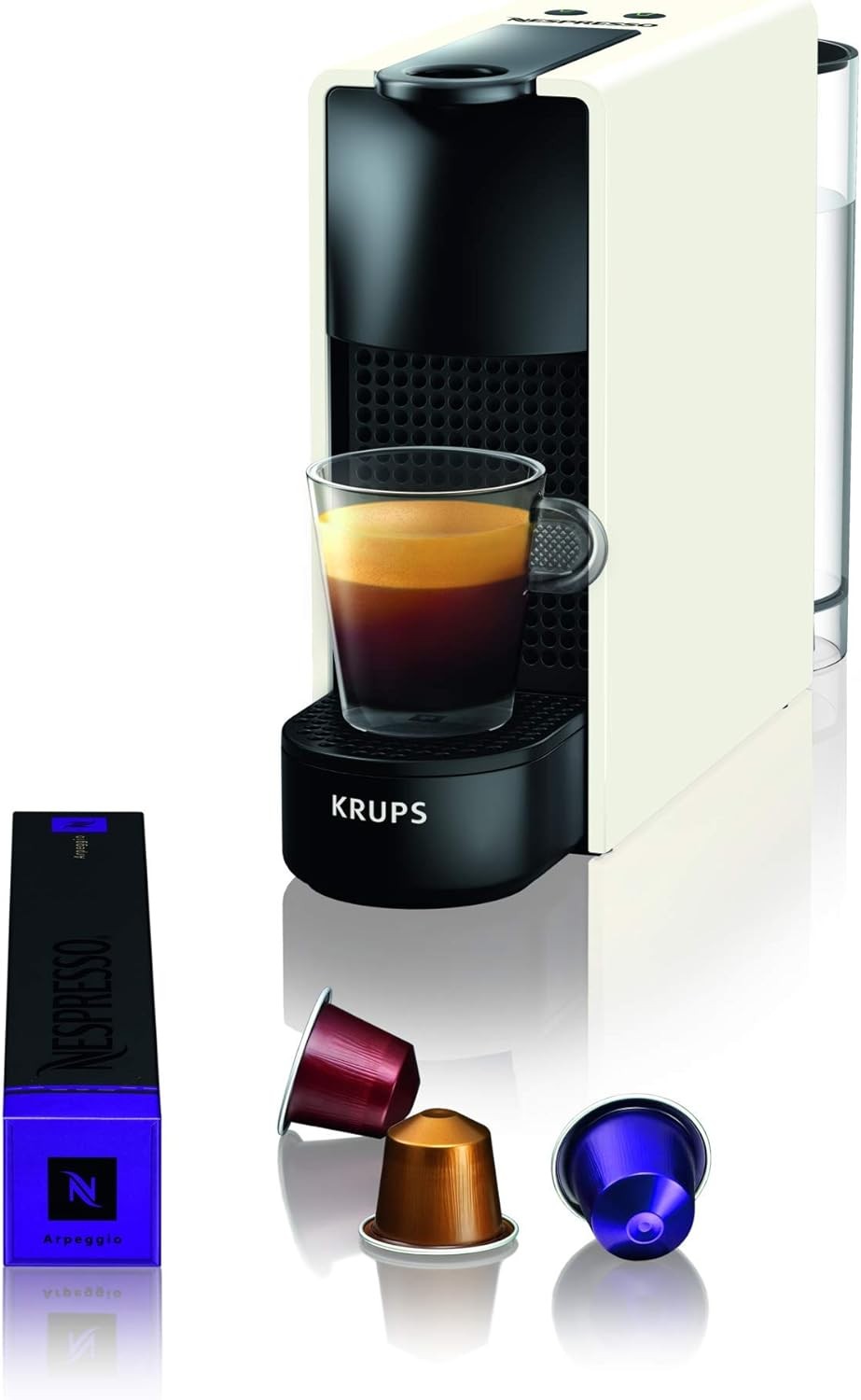 Nespresso Krups yy2912fd Freestanding Fully Automatic Espresso Machine 0.6L 1tazas Black, White – Coffee (Freestanding, Espresso Machine, 0.6 l, Coffee Capsule, 1200 W, Black, White)