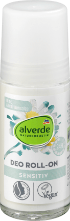 alverde NATURKOSMETIK Deo Roll On Deodorant Sensitiv Aloe Vera, 50 ml