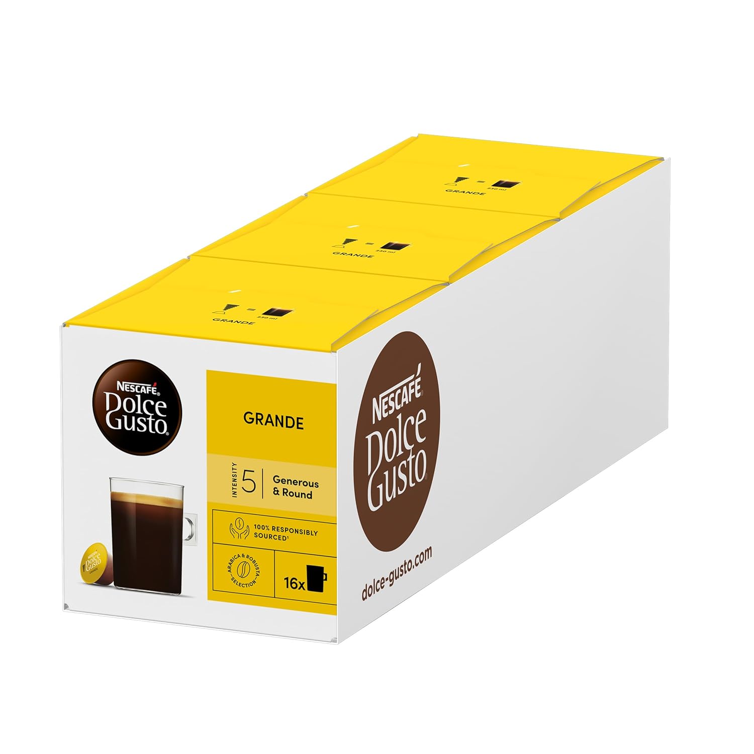 NESCAFÉ DOLCE GUSTO Grande Coffee Capsules Pack of 3 (3 x 16 Servings)