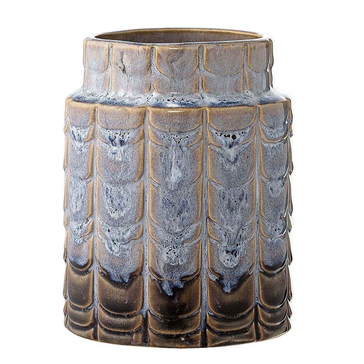Bloomingville Ceramic Vase Height: 12.5 Cm, Blue