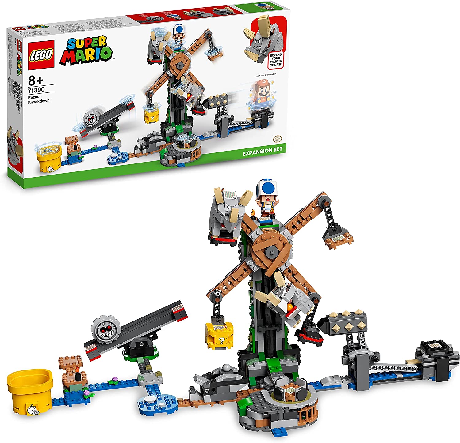 LEGO 71390 Super Mario Reznors Crash - Expansion Set, Buildable Kids Toy to