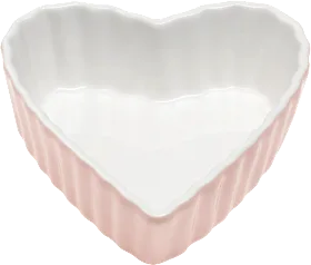 Baking mold heart, pink/white, 1 pc