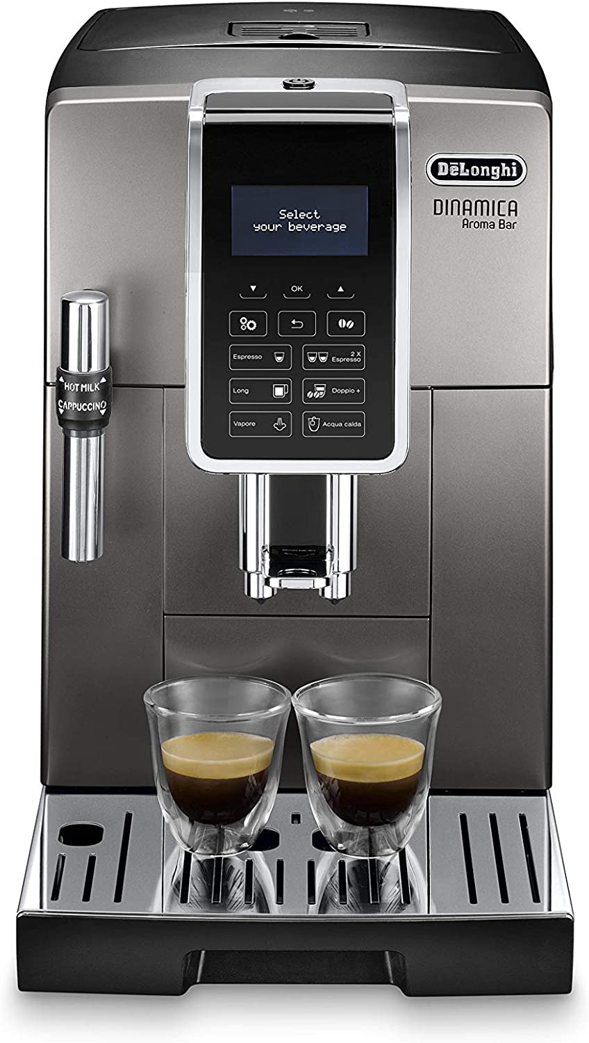 DeLonghi De\'Longhi ECAM359.37.TB Dynamic Automatic Coffee Machine 1450 W Plastic Titanium / Black