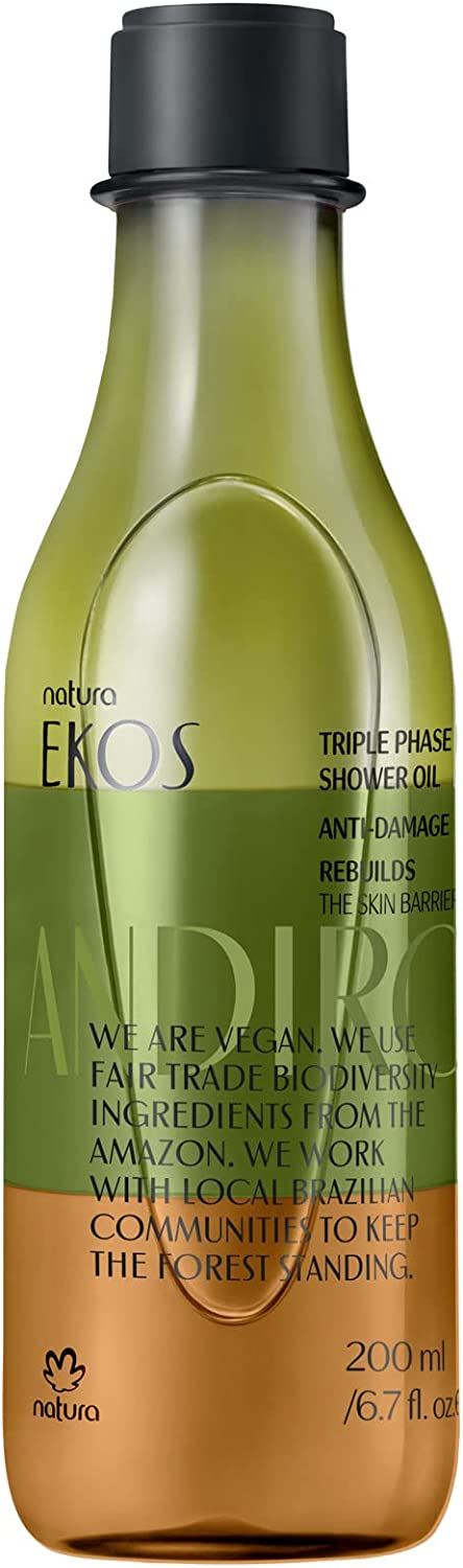 NATURA - Ekos Andiroba 3-phase shower oil - hydrates and protects the skin - promotes well-being and relaxation - ensures delicate and fragrant skin - 100% vegan - cruelty free - 200 ml