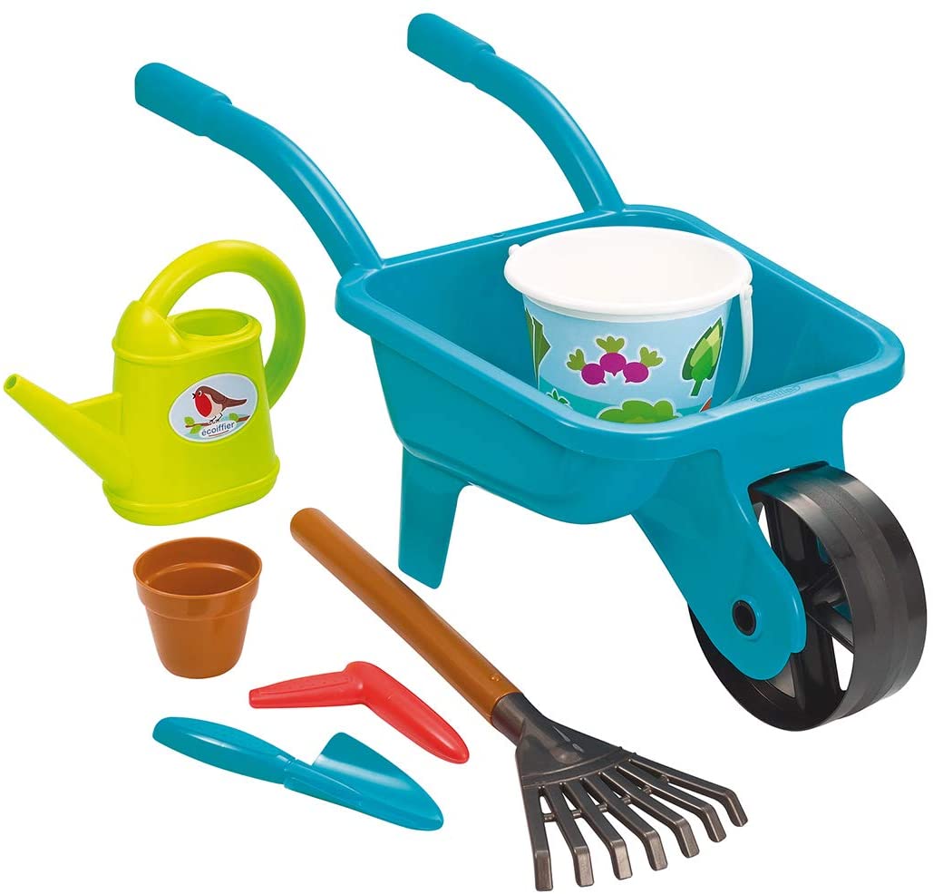 ECOIFFIER - Wheelbarrow & Tools - Garden Tool for Children - 18 Months + 45