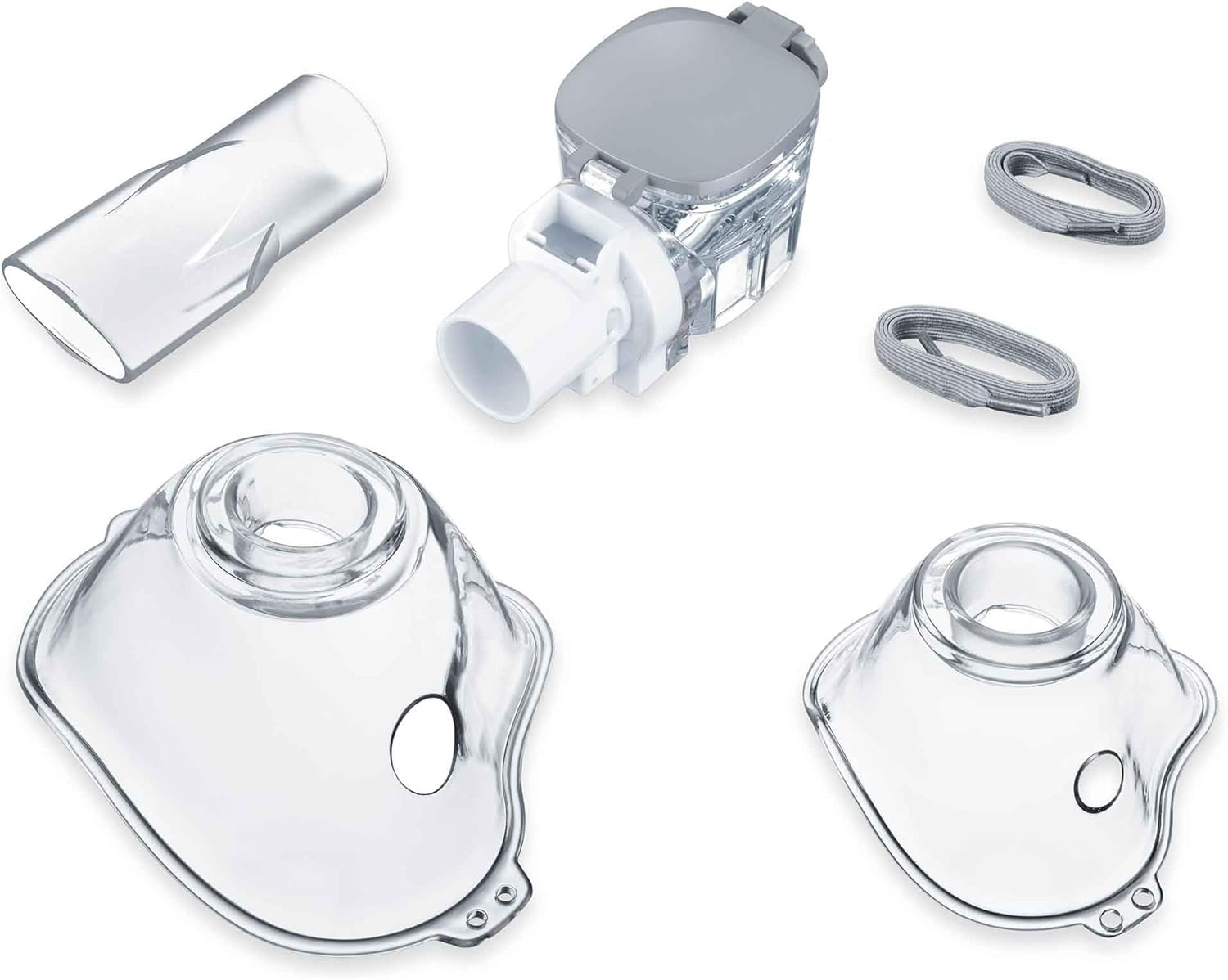 Beurer IH 57 Year Pack, Extensive Replacement Set with Adult and Children\'s Mask, Mesh Nebuliser, Mouthpiece, Accessories for IH 57 Inhaler with Swing Membrane and Battery, Can Be Disinfected