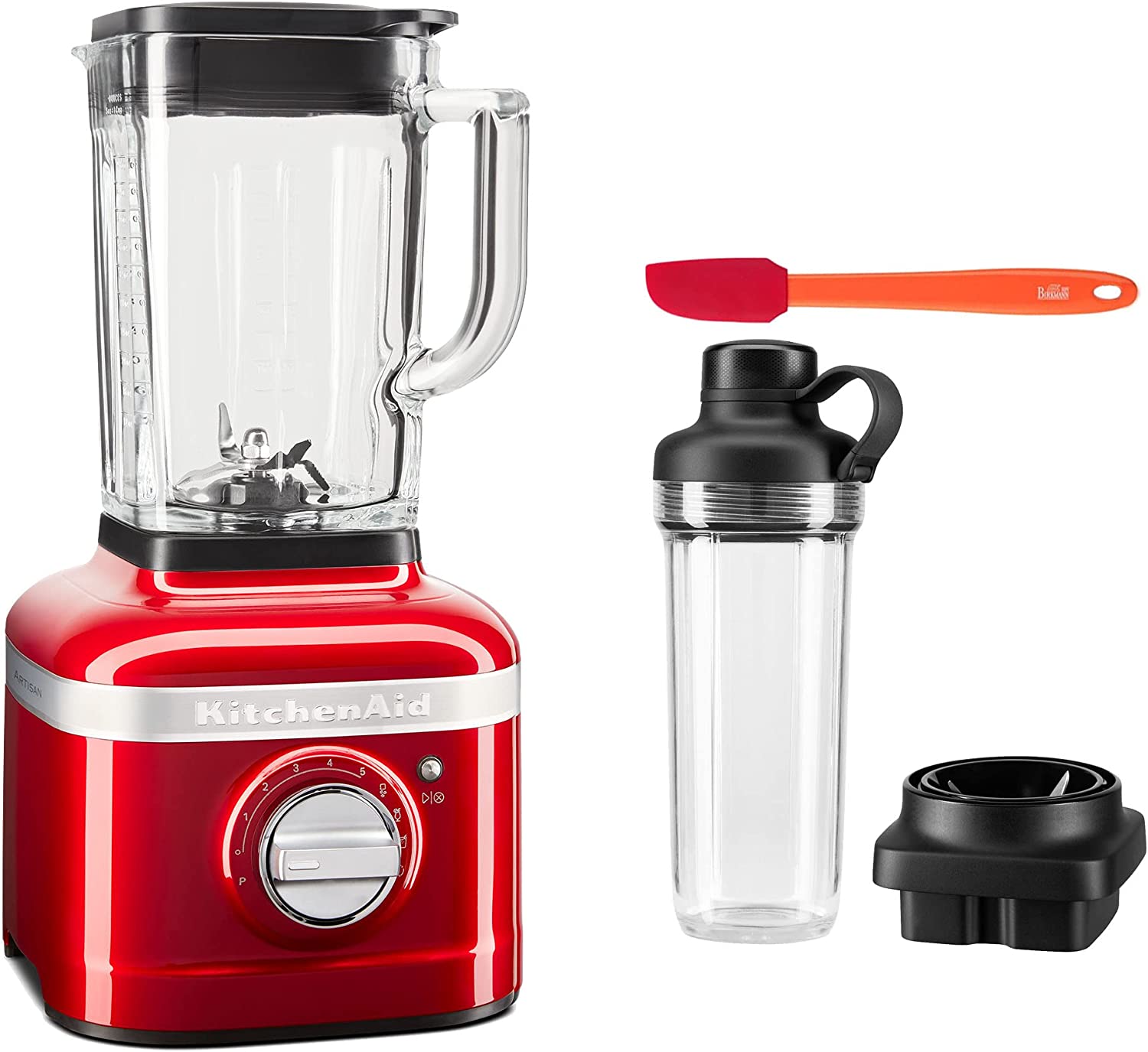 Kitchenaid Artisan K400 Stand Mixer Starter Set (5KSB4026ECA) - Includes Mixing Container Set 500 ml (5KSB2030PJB) Mini Dough Scraper