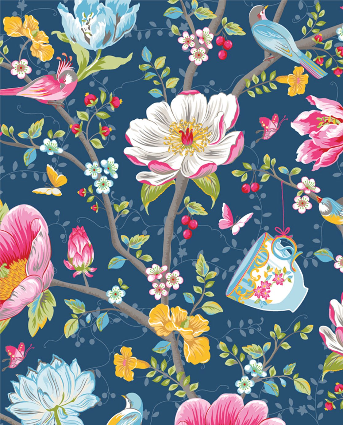 Pip Studio Wallpaper Chinese Garden Blue 341003