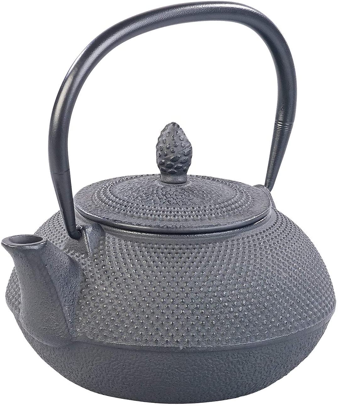 Rosenstein & Söhne Jug: Asian Cast Iron Teapot with Stainless Steel Strainer, 0.9 L, Black (Teapot Casting)